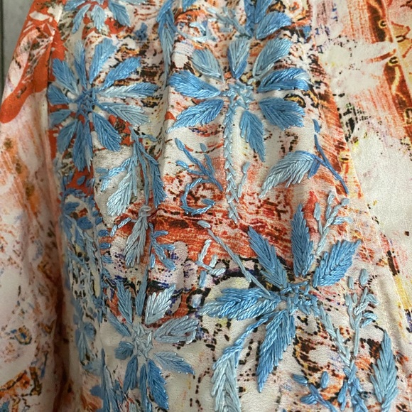 New Karyn Seo Silk Blend Open Front Kimono Jacket - Picture 5 of 15